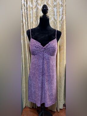 Alfani Purple Heart Printed Spaghetti-Strap Camisole Dress